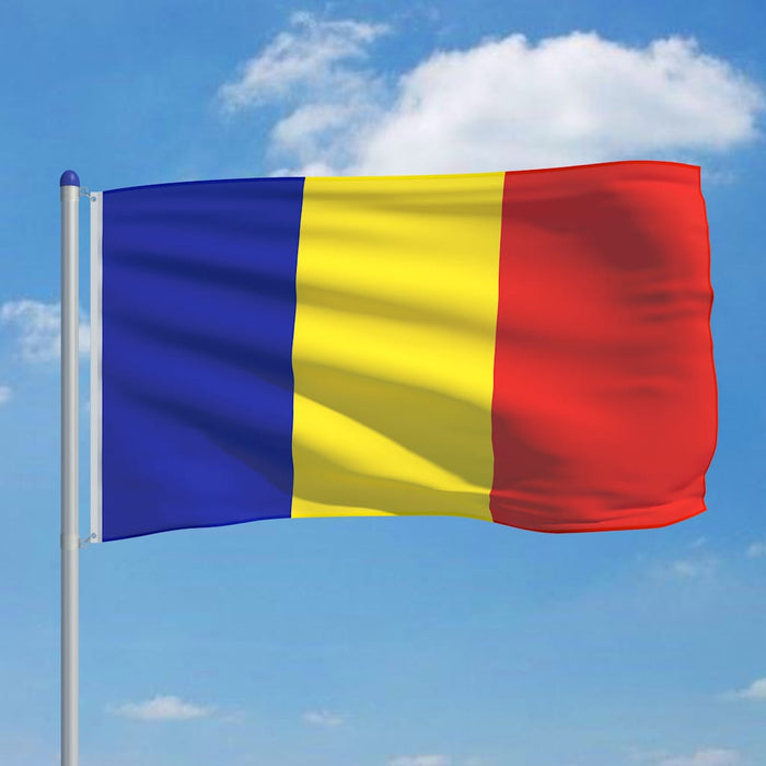 Steag România și stâlp din aluminiu, 6 m WALTI
