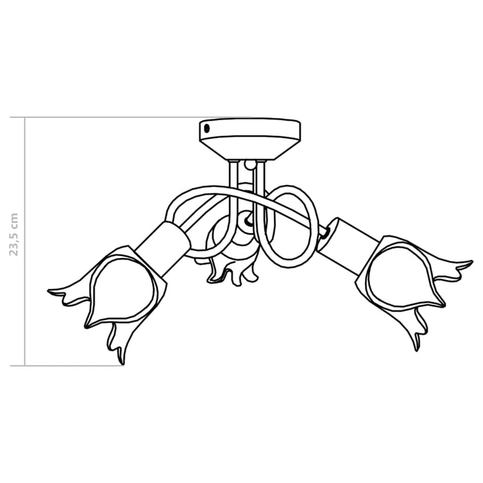 Lustră, abajururi de sticlă transparentă, 3 becuri E14, lalea - WALTI WALTI