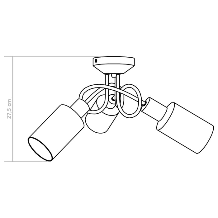 Lustră cu abajururi din ceramică, 3 becuri E14, alb, con - WALTI WALTI