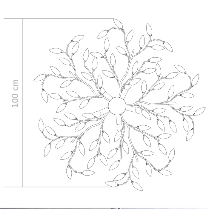 Lustră cu brațe tip frunze cristal acrilic alb 5 becuri E14 - WALTI WALTI
