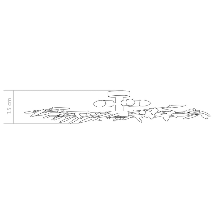Lustră cu brațe tip frunze cristal acrilic alb 5 becuri E14 - WALTI WALTI