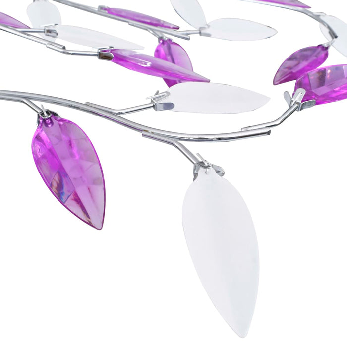 Lustră cu brațe tip frunze cristal acrilic violet 5 becuri E14 - WALTI WALTI