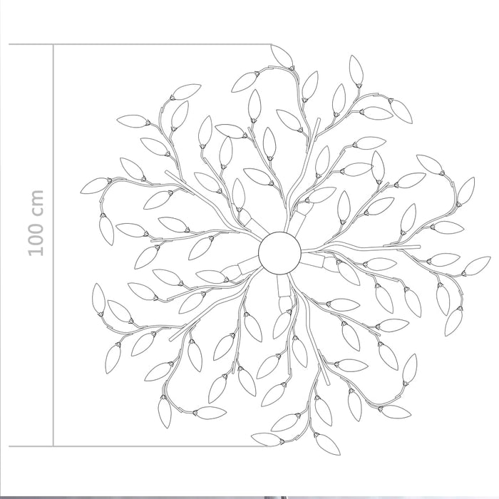 Lustră cu brațe tip frunze cristal acrilic violet 5 becuri E14 - WALTI WALTI
