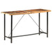 Set mobilier bar 7 piese, lemn masiv reciclat & piele naturală - WALTI WALTI