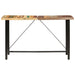 Set mobilier bar 7 piese, lemn masiv reciclat & piele naturală - WALTI WALTI