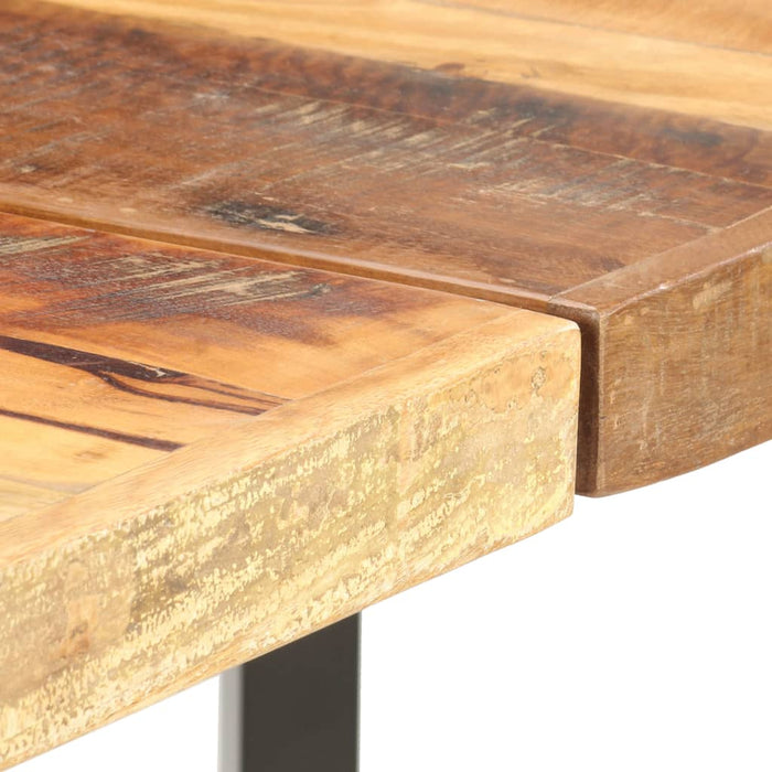 Set mobilier bar 7 piese, lemn masiv reciclat & piele naturală - WALTI WALTI