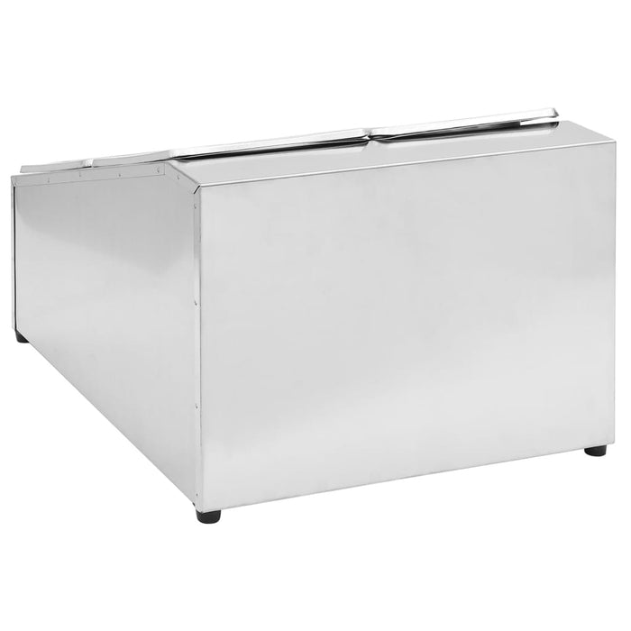 Recipient Gastronorm cu 4 secțiuni GN 1/6 oțel inoxidabil - WALTI WALTI