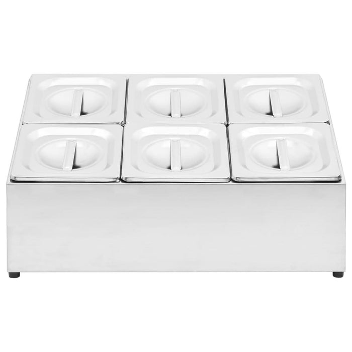 Recipient Gastronorm cu 6 secțiuni GN 1/6 oțel inoxidabil - WALTI WALTI