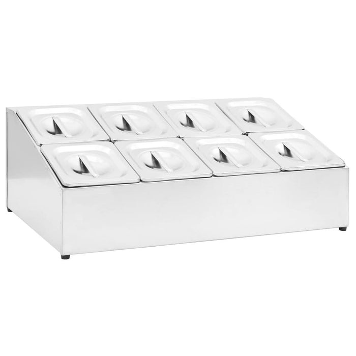 Recipient Gastronorm cu 8 secțiuni GN 1/6 oțel inoxidabil - WALTI WALTI