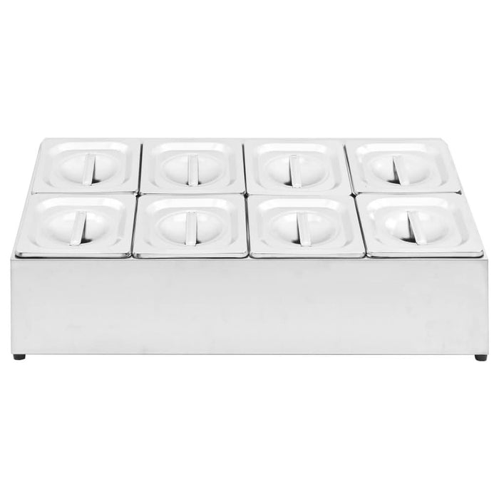 Recipient Gastronorm cu 8 secțiuni GN 1/6 oțel inoxidabil - WALTI WALTI