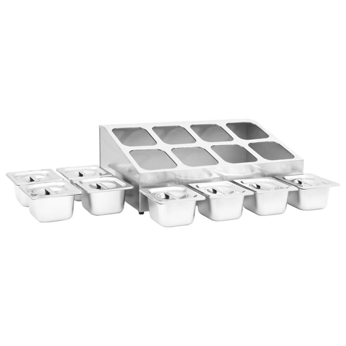 Recipient Gastronorm cu 8 secțiuni GN 1/6 oțel inoxidabil - WALTI WALTI