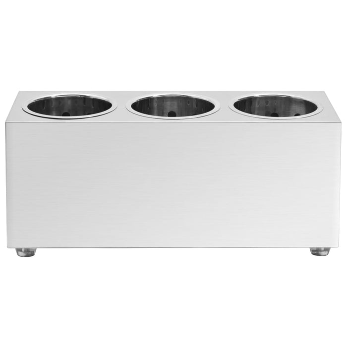 Suport pentru tacâmuri 3 inserții, oțel inoxidabil, rectangular - WALTI WALTI