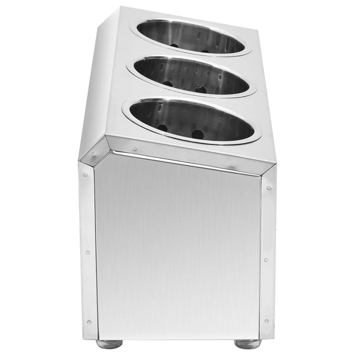 Suport pentru tacâmuri 3 inserții, oțel inoxidabil, rectangular - WALTI WALTI