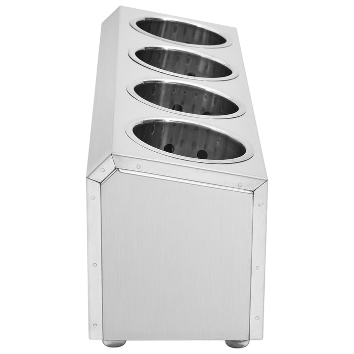 Suport de tacâmuri 4 inserții, oțel inoxidabil, dreptunghiular - WALTI WALTI