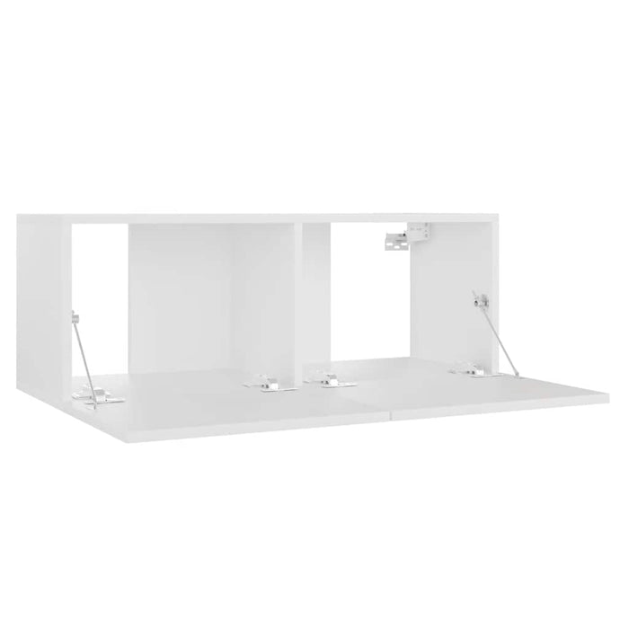 Comodă TV, alb, 80 x 30 x 30 cm, lemn prelucrat WALTI