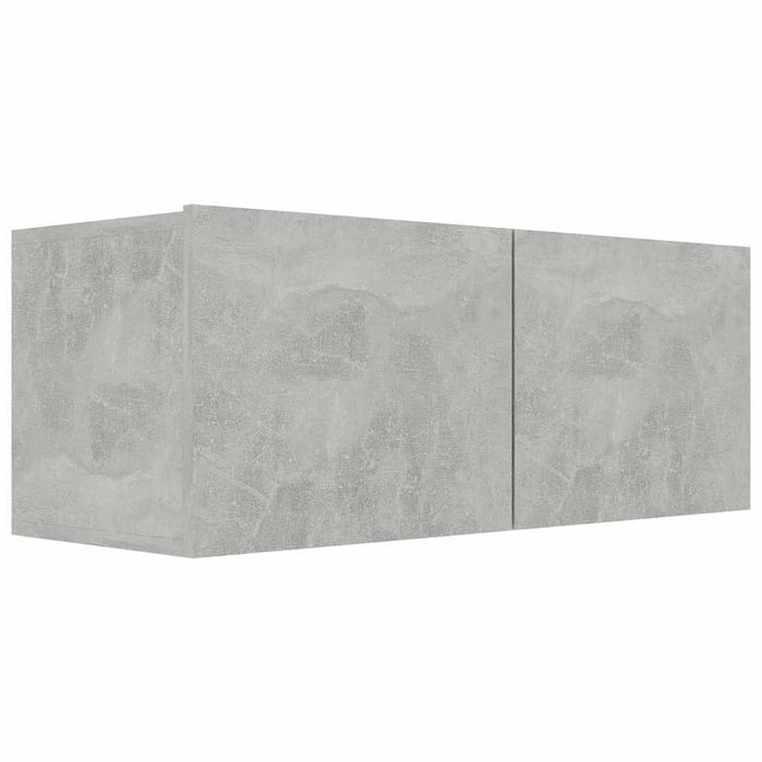 Comodă TV, gri beton, 80 x 30 x 30 cm, lemn prelucrat WALTI