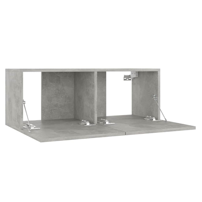 Comodă TV, gri beton, 80 x 30 x 30 cm, lemn prelucrat WALTI