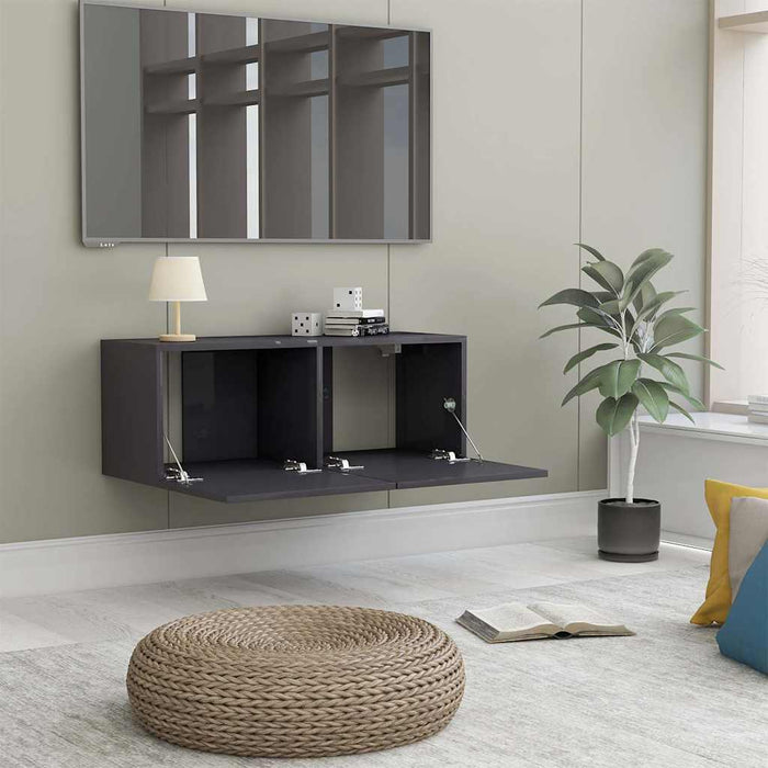 | Cabinet TV | Gri 80 x 30 x 30 cm Lemn compozit WALTI
