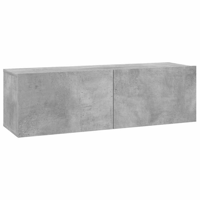 Comodă TV, gri beton, 100 x 30 x 30 cm, lemn prelucrat WALTI