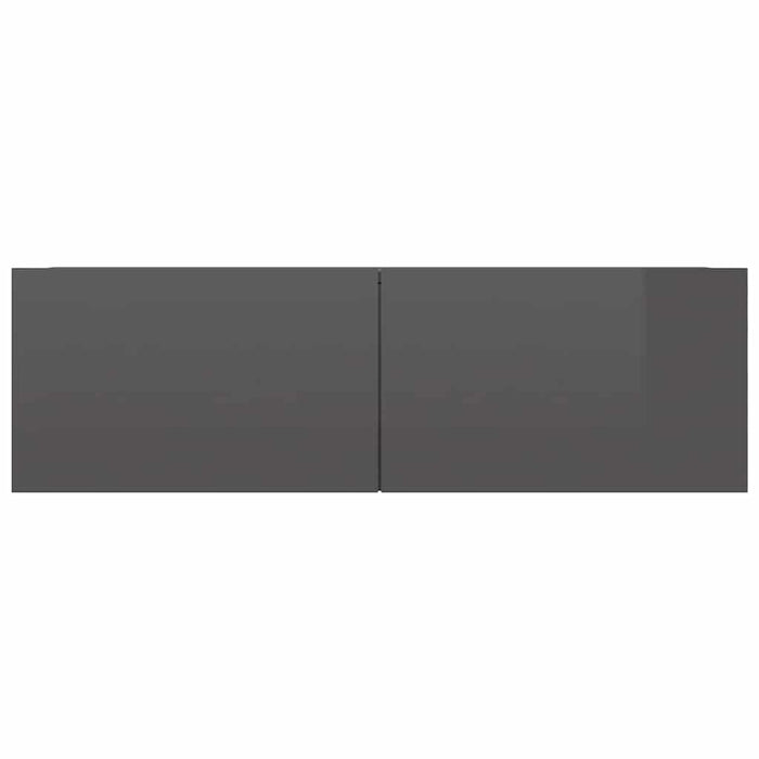 Comodă TV, gri extralucios, 100 x 30 x 30 cm, lemn prelucrat WALTI