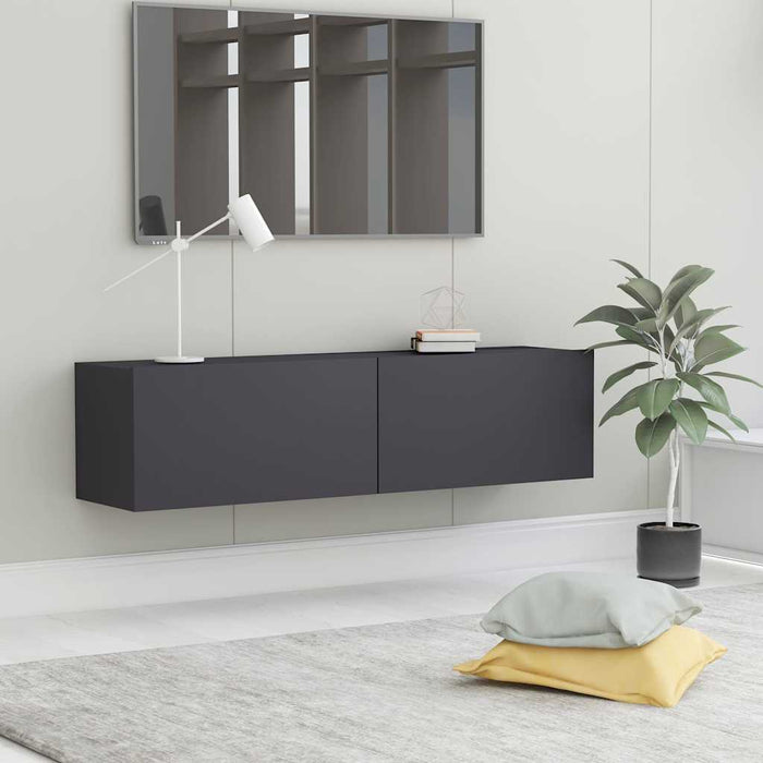 Comodă TV, gri, 120 x 30 x 30 cm, lemn prelucrat WALTI