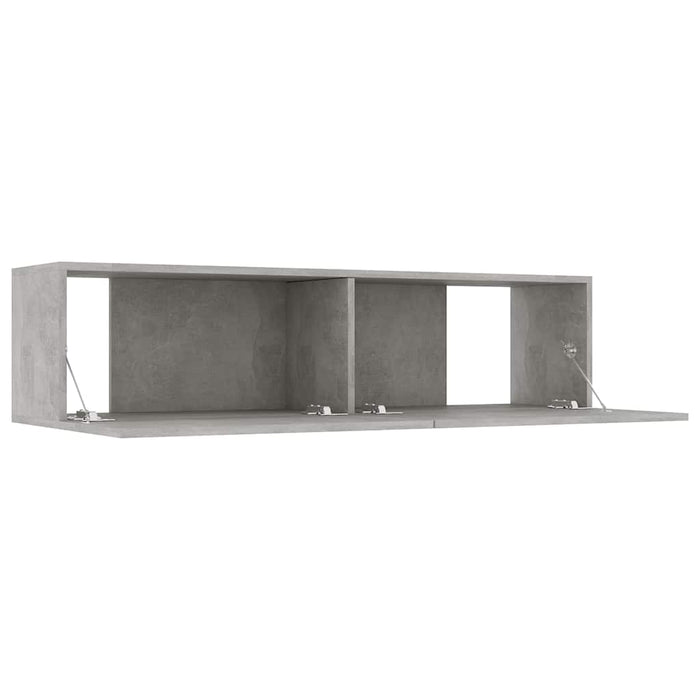 Comodă TV, gri beton, 120 x 30 x 30 cm, lemn prelucrat WALTI