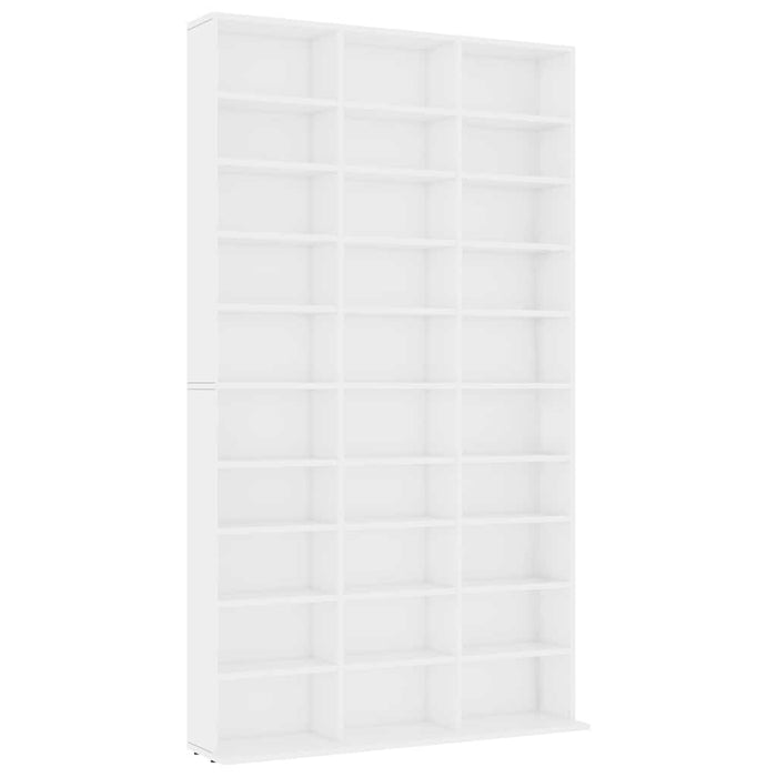 Dulap pentru CD-uri, alb, 102x23x177,5 cm, lemn compozit WALTI