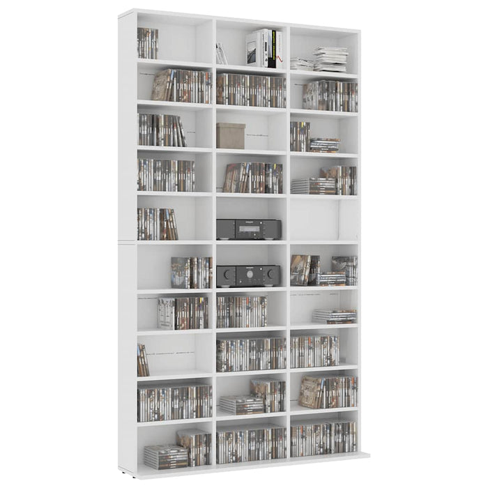 Dulap pentru CD-uri, alb, 102x23x177,5 cm, lemn compozit WALTI