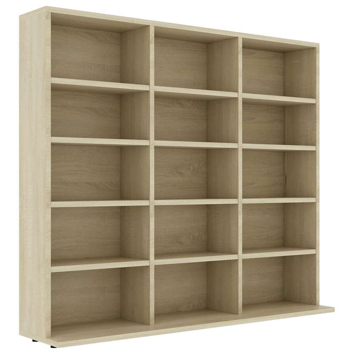 Dulap de CD-uri, stejar sonoma, 100x23x89,5 cm, lemn prelucrat WALTI
