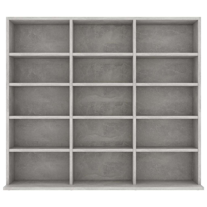 Dulap pentru CD-uri, gri beton, 100x23x89,5 cm, lemn prelucrat WALTI