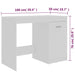 Birou, alb, 100x50x76 cm, lemn prelucrat - WALTI WALTI