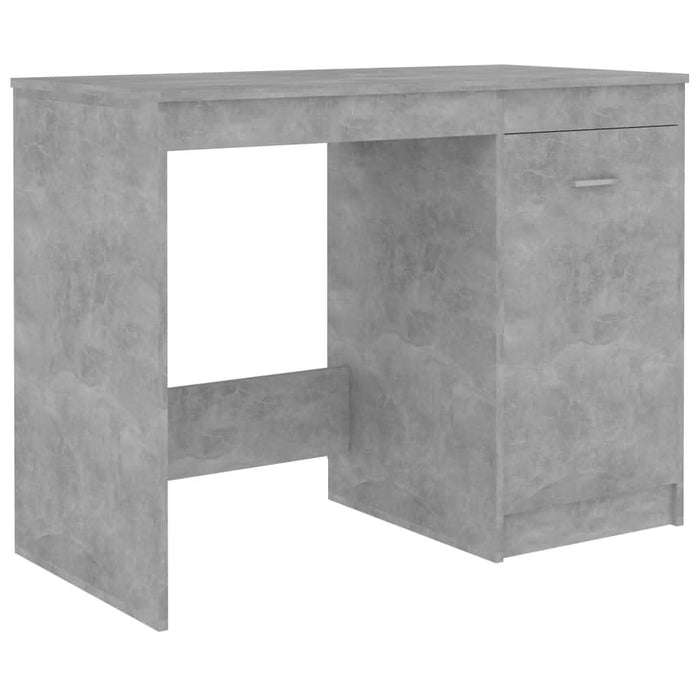 Birou, gri beton, 100x50x76 cm, lemn prelucrat - WALTI WALTI