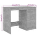 Birou, gri beton, 100x50x76 cm, lemn prelucrat - WALTI WALTI