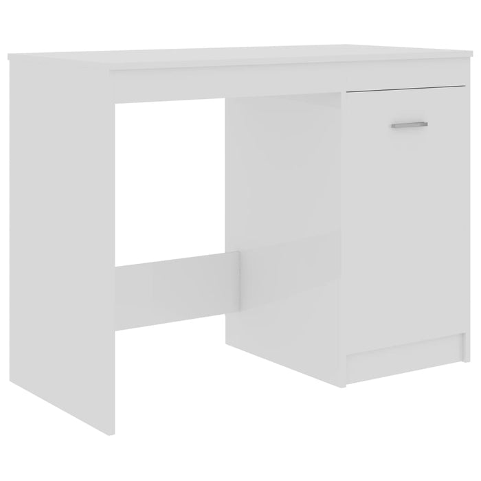 Birou, alb extralucios, 100x50x76 cm, lemn prelucrat WALTI