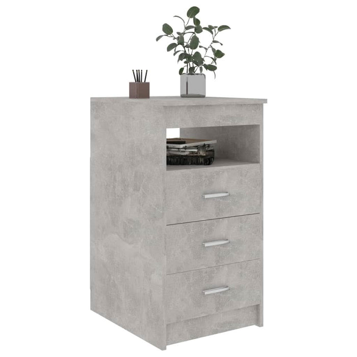 Dulap cu sertare, gri beton, 40x50x76 cm, lemn compozit - WALTI WALTI
