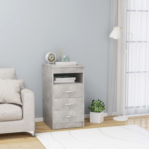 Dulap cu sertare, gri beton, 40x50x76 cm, lemn compozit - WALTI WALTI