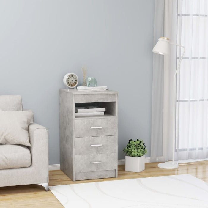 Dulap cu sertare, gri beton, 40x50x76 cm, lemn compozit - WALTI WALTI