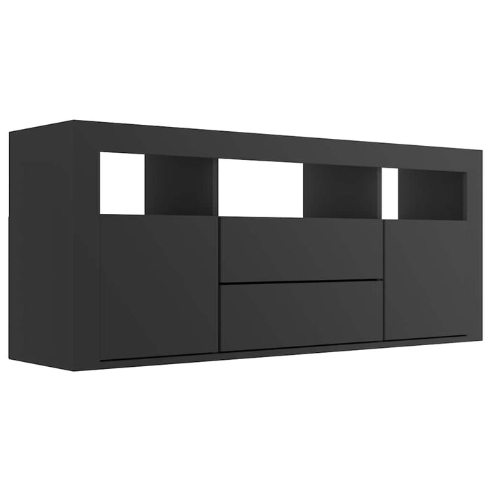 Comodă TV, negru, 120 x 30 x 50 cm, PAL WALTI