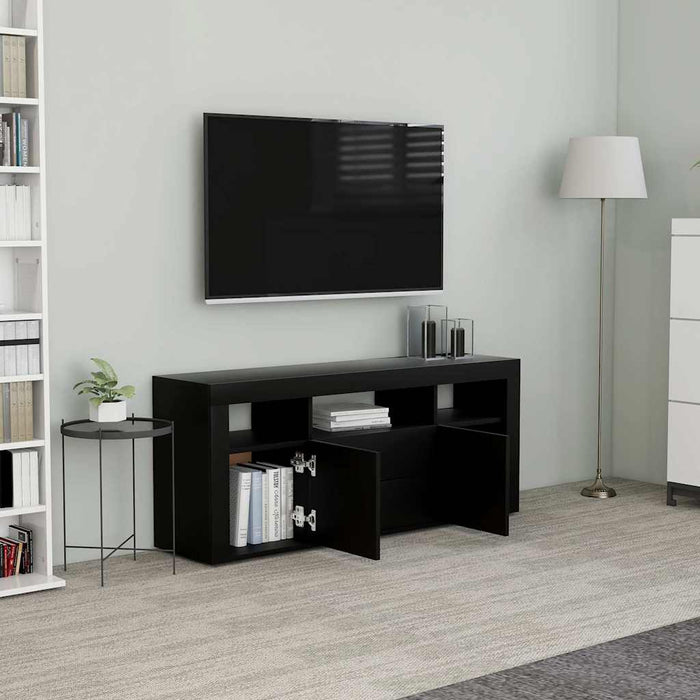 Comodă TV, negru, 120 x 30 x 50 cm, PAL WALTI