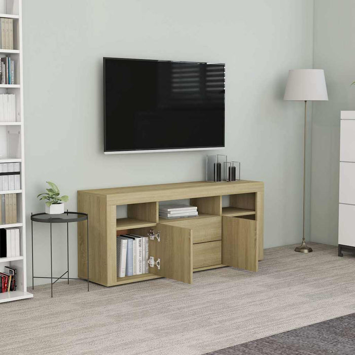 Dulap TV, stejar sonoma, 120x30x50 cm, lemn prelucrat WALTI