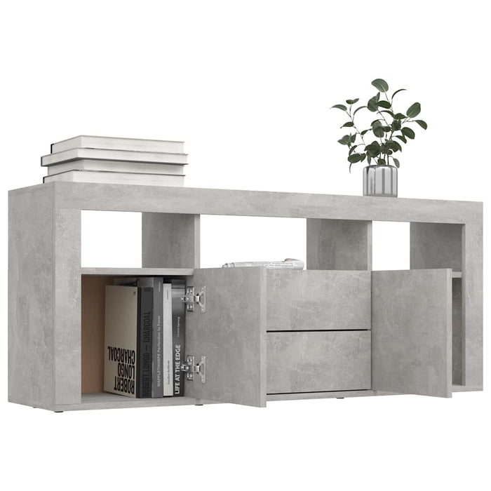 Comodă TV, gri beton, 120 x 30 x 50 cm, PAL WALTI