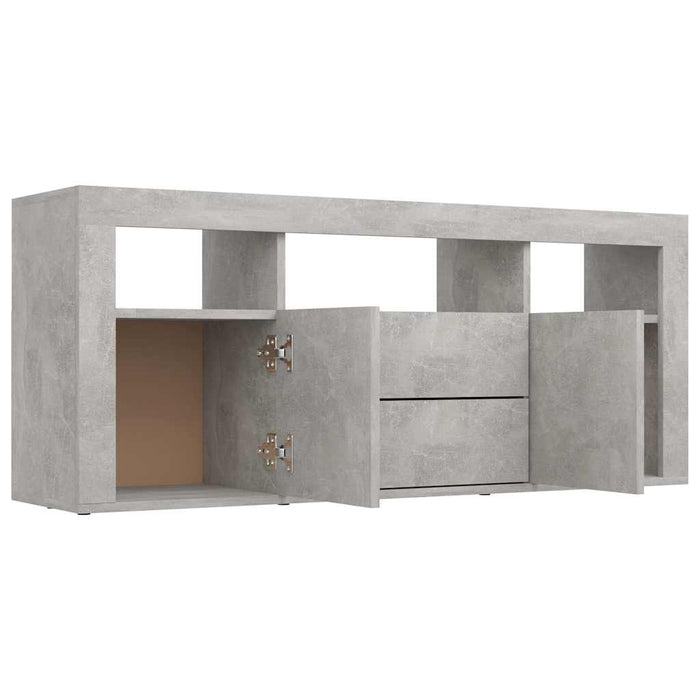 Comodă TV, gri beton, 120 x 30 x 50 cm, PAL WALTI