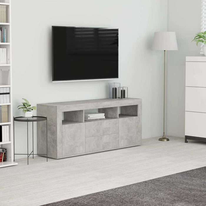 Comodă TV, gri beton, 120 x 30 x 50 cm, PAL WALTI