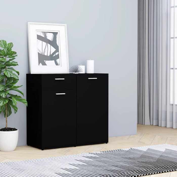 Servantă, negru, 80x36x75 cm, lemn prelucrat WALTI