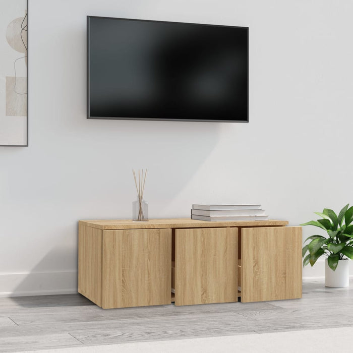 Comodă TV, stejar sonoma, 80x34x30 cm, lemn prelucrat - WALTI WALTI