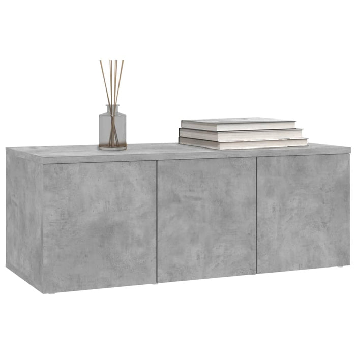 Dulap TV, gri beton, 80 x 34 x 30 cm, lemn prelucrat - WALTI WALTI