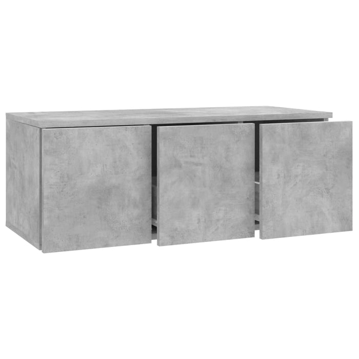 Dulap TV, gri beton, 80 x 34 x 30 cm, lemn prelucrat - WALTI WALTI