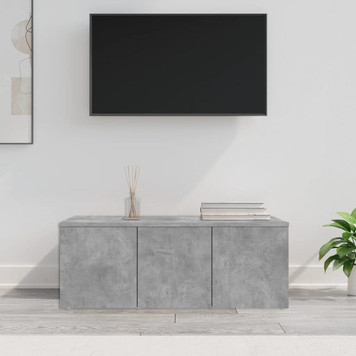 Dulap TV, gri beton, 80 x 34 x 30 cm, lemn prelucrat - WALTI WALTI
