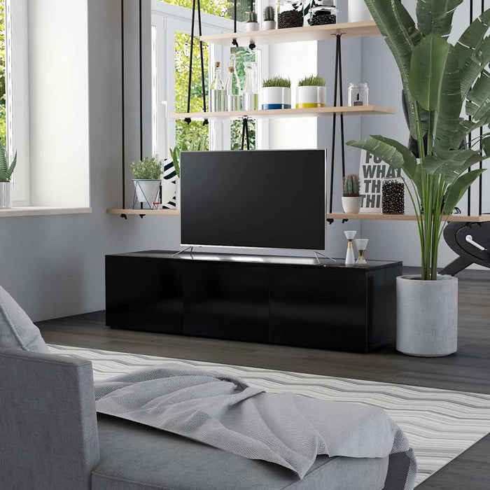 Dulap TV, negru, 120 x 34 x 30 cm, lemn prelucrat WALTI