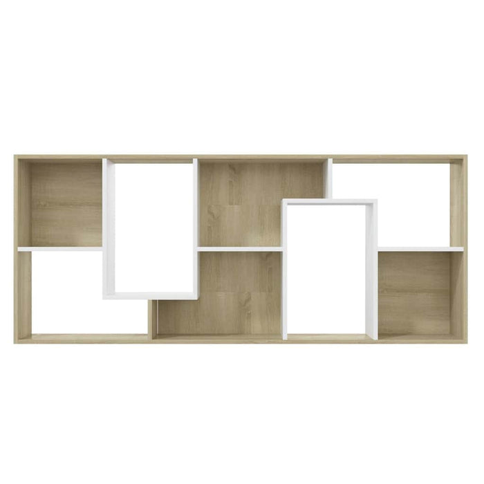 Bibliotecă, alb și stejar sonoma, 67x24x161 cm, lemn prelucrat WALTI